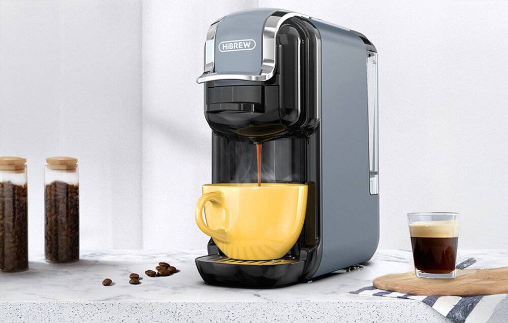 HiBREW - H2B-grey - HiBREW H2B 5-in-1-Kapselkaffeemaschine (grau)