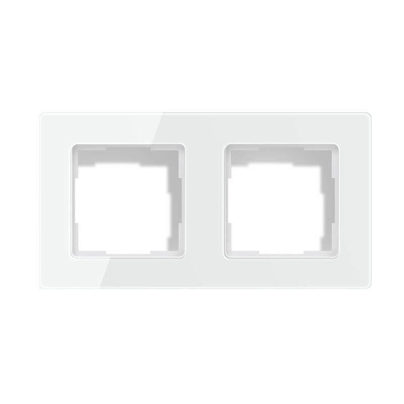 Avatto - TS20-Frame-W2 - Avatto 2 Sockel TS20 Lichtschalterrahmen (weiß)
