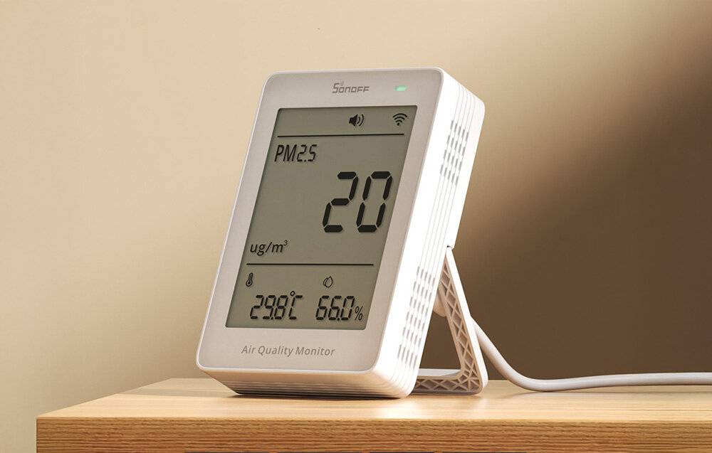 Sonoff AirGuard SAWF-07P Luftqualitätsmonitor, Staub-Messung, Display, WLAN