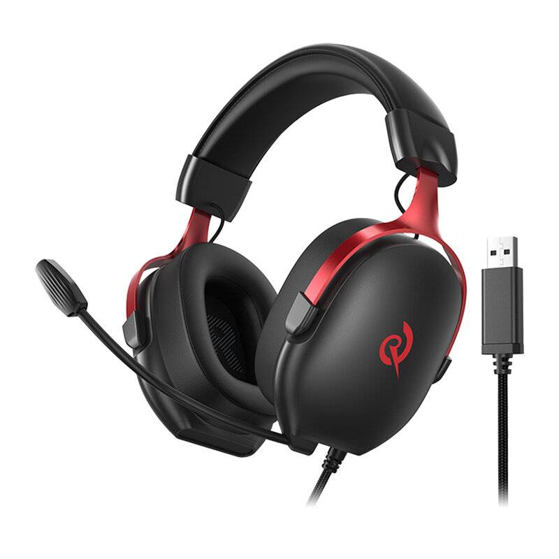 QCY - H7GM black red - QCY Heroad VN200 Gaming-Kopfhörer (schwarz und rot)