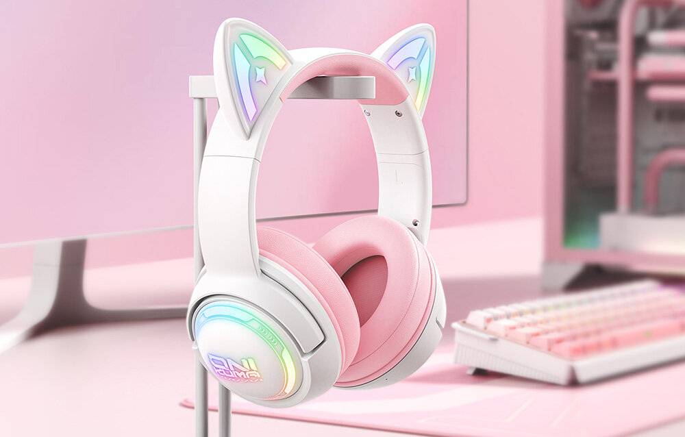 ONIKUMA GT838 Gaming-Kopfhörer (rosa)