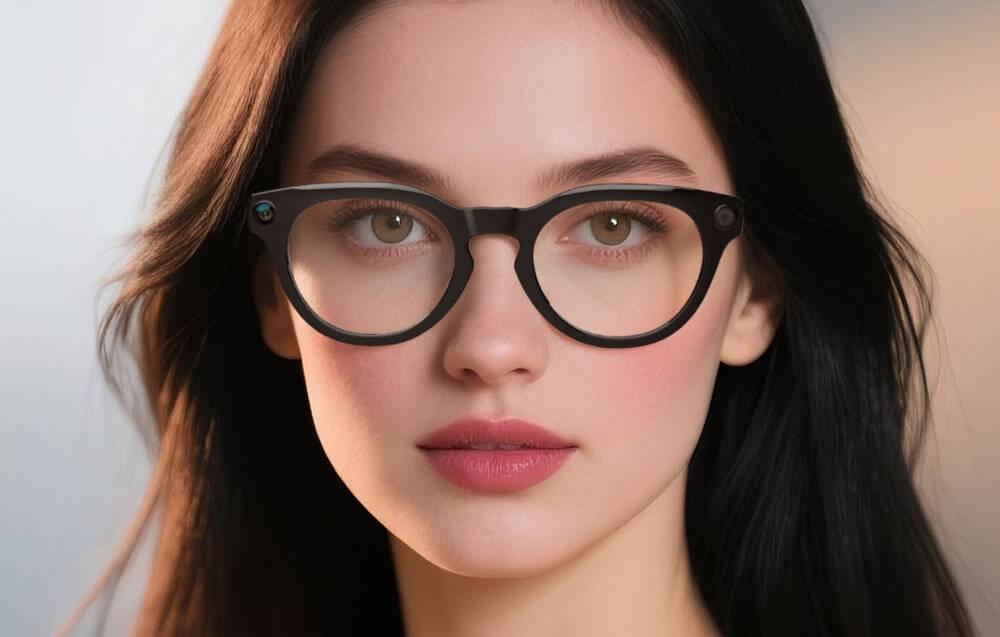 COLMI V03 smarte Brille Runder Rahmen, Blaulichtblocker
