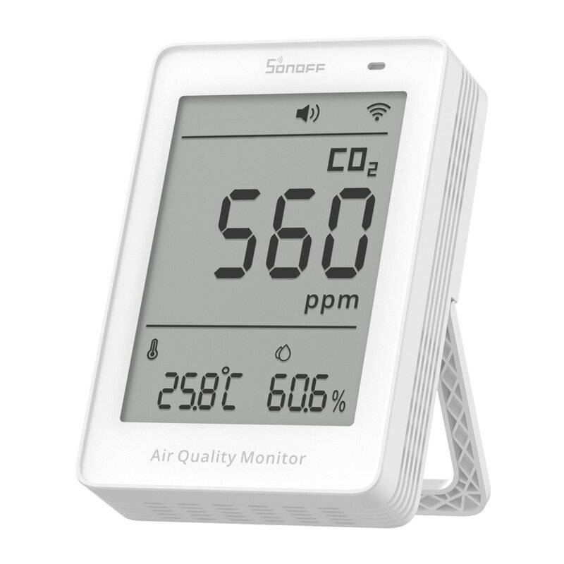 Sonoff AirGuard SAWF-08P Luftqualitätsmonitor, CO2-Messung, Display, WLAN