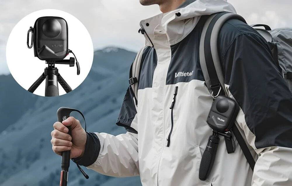 Telesin - S6-PRC-21-TDJ - Telesin DJI Osmo 360 Schutztasche, vollständig geschlossen