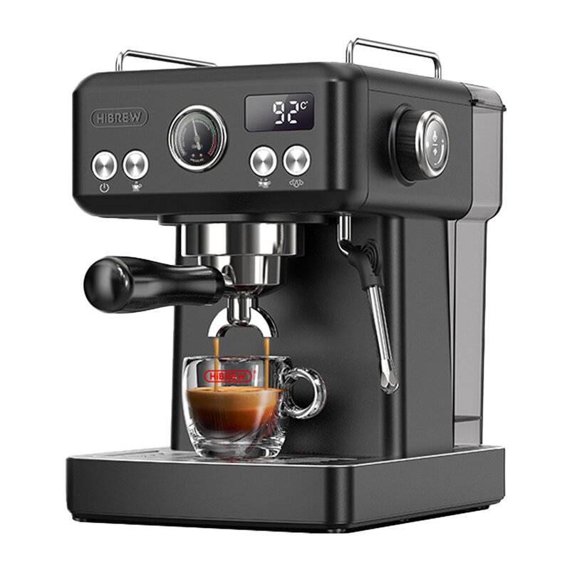 HiBREW - H10A-black - HiBREW H10A Kolben-Espressomaschine mit Temperaturregelung (schwarz)