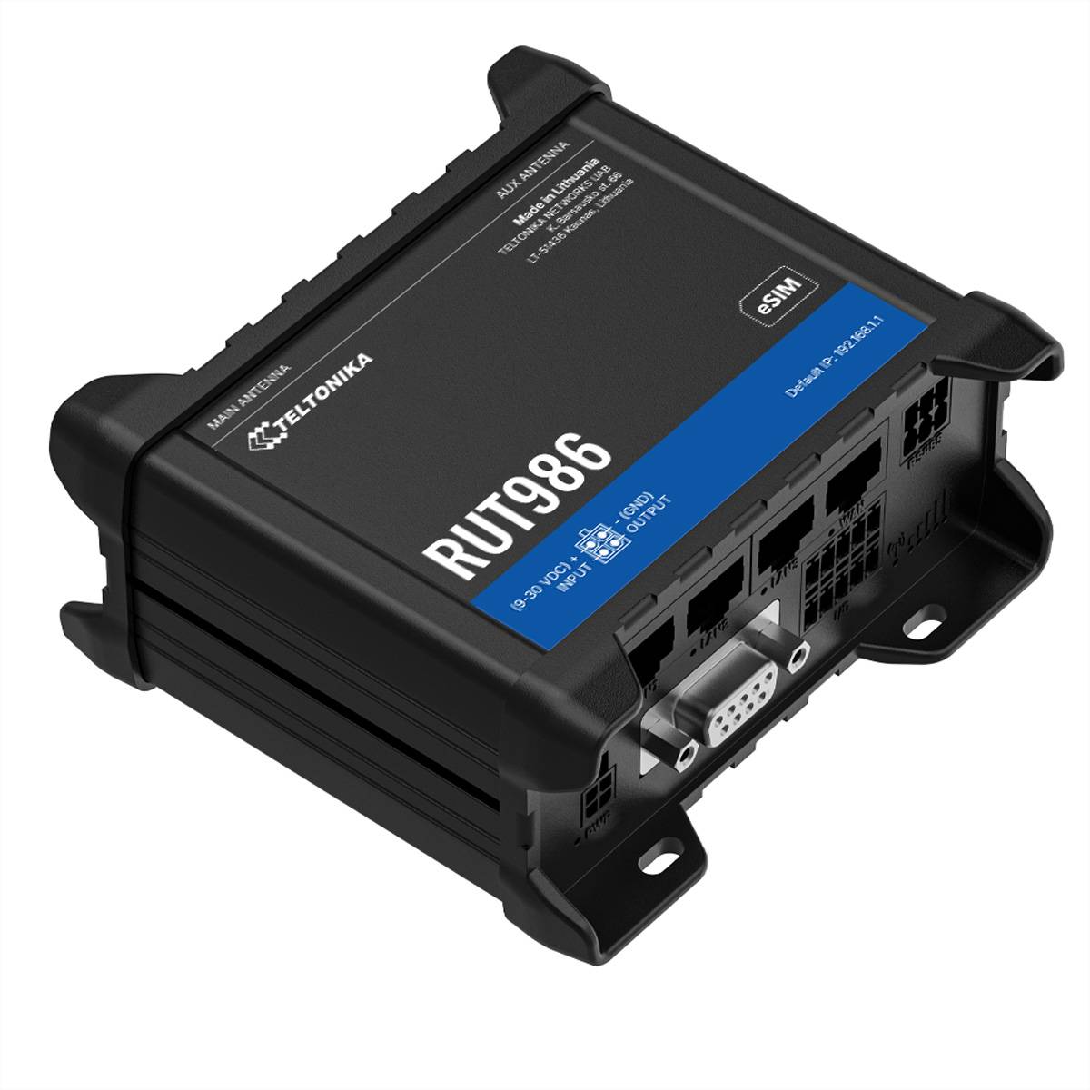 TELTONIKA RUT986 CAT4 LTE Router Dual SIM und eSIM, RS232/485, Implementieren Sie zuverlässiges 4G für industrielle und