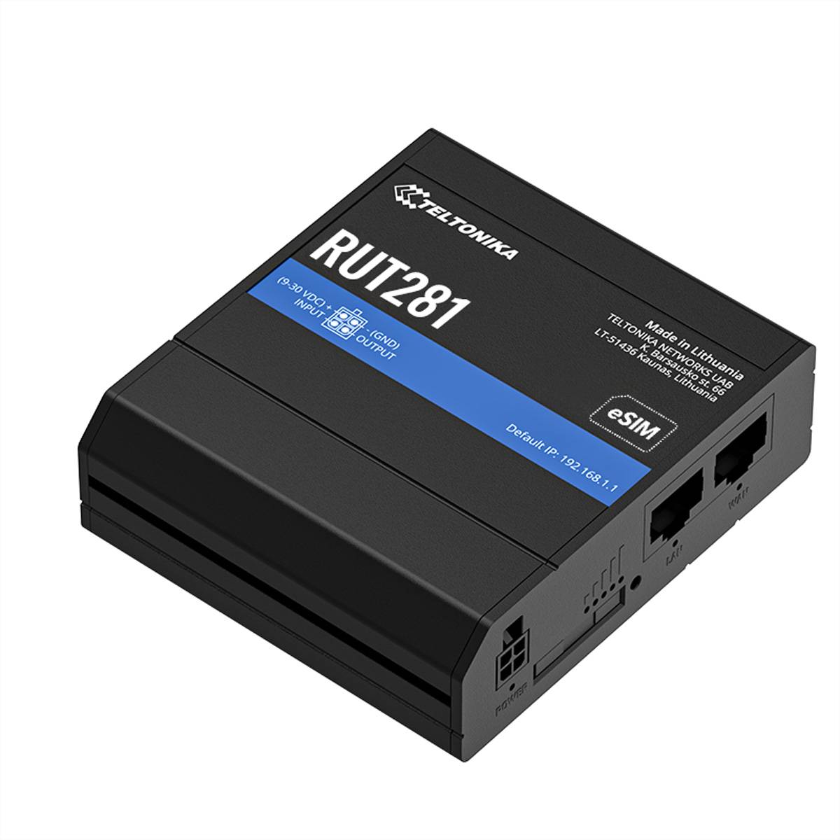 Teltonika RUT281 - Wireless Router - WWAN 1-Port-Switch 2,4GHz2G - 3G - 4G - an