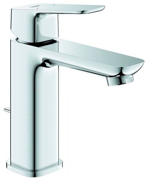 Grohe Cubeo Einhand-Waschtischbatterie M-Size, 1-Loch-Montage, mit Zugstangen-Ablaufgarnitur, Chrom, 1017490000