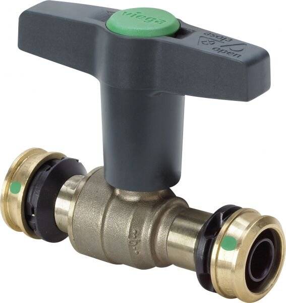 Viega Easytop XL Kugelhahn mit SC-Contur 5375, d. 25mm, Siliziumbronze