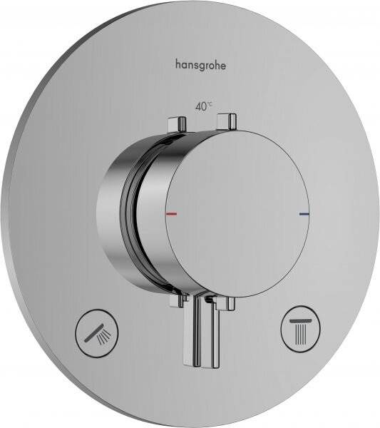 hansgrohe Ecostat Comfort S Thermostat Unterputz für 2 Verbraucher, Chrom