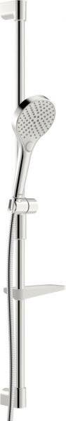 Hansa Viva Wandstangengarnitur, 3-strahlig, Länge 971mm, Brauseschlauch 175cm, Messing/Verbundwerkstoff, Chrom, 44150330