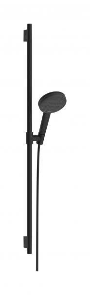Hansgrohe Raindance Alive Select S Brauseset 125mm, 7,1l/min, 3jet EcoSmart, Brausestange Unica Puro 90cm, Mattschwarz