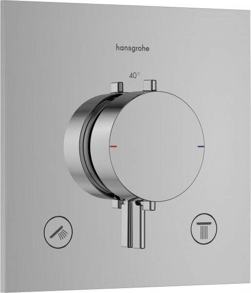 hansgrohe Ecostat Comfort E Thermostat Unterputz für 2 Verbraucher, Chrom