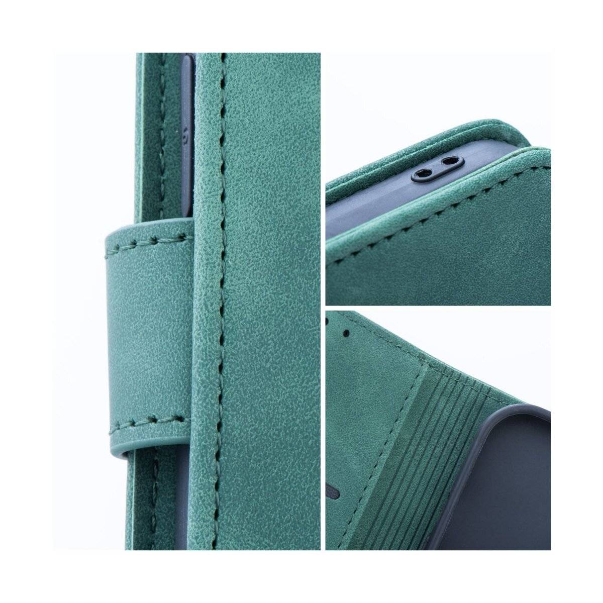 Tender Leder Tasche für XIAOMI Redmi Note 15 5G Grün Handyhülle Rundum