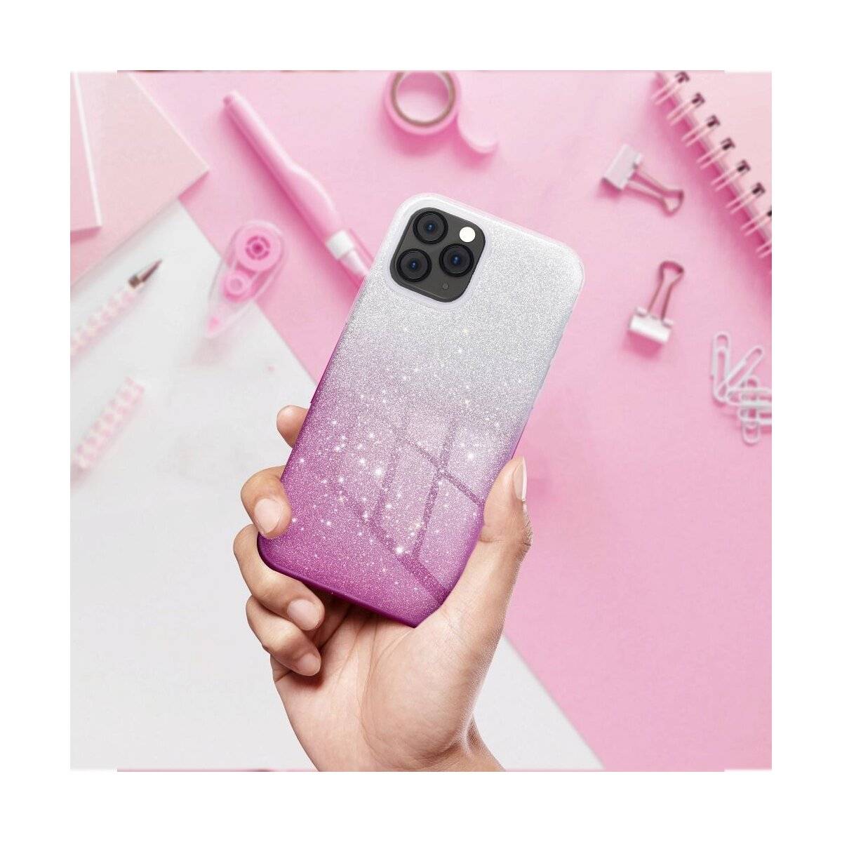 Shining Hülle für XIAOMI Redmi Note 15 Pro 5G Transparent-Rosa Handyhülle Stoßfest