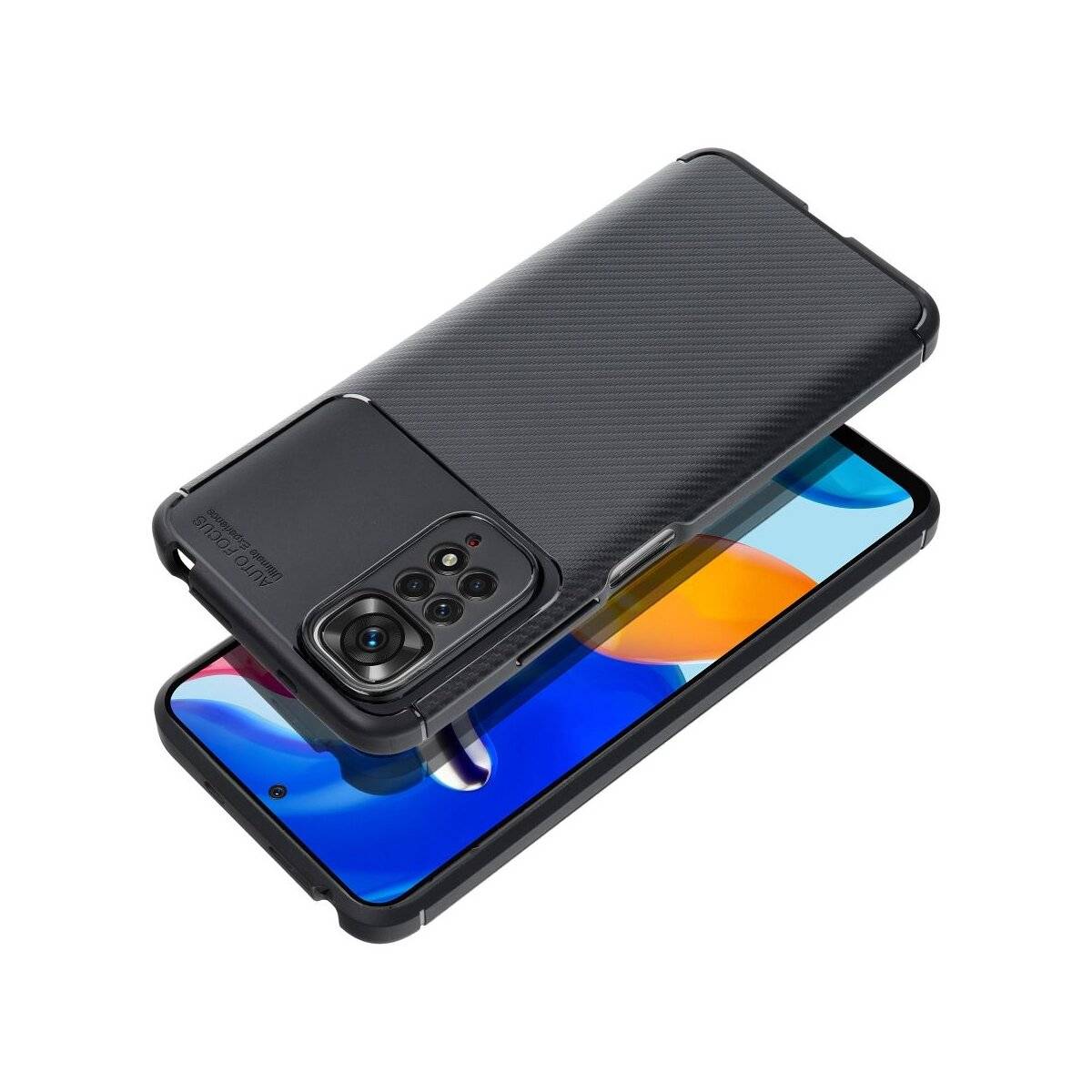 Carbon Premium Hülle für XIAOMI Redmi Note 15 5G Schwarz Handyhülle Stoßfest