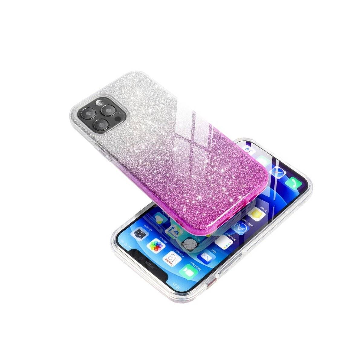 Shining Hülle für XIAOMI Redmi Note 15 Pro 5G Transparent-Rosa Handyhülle Stoßfest