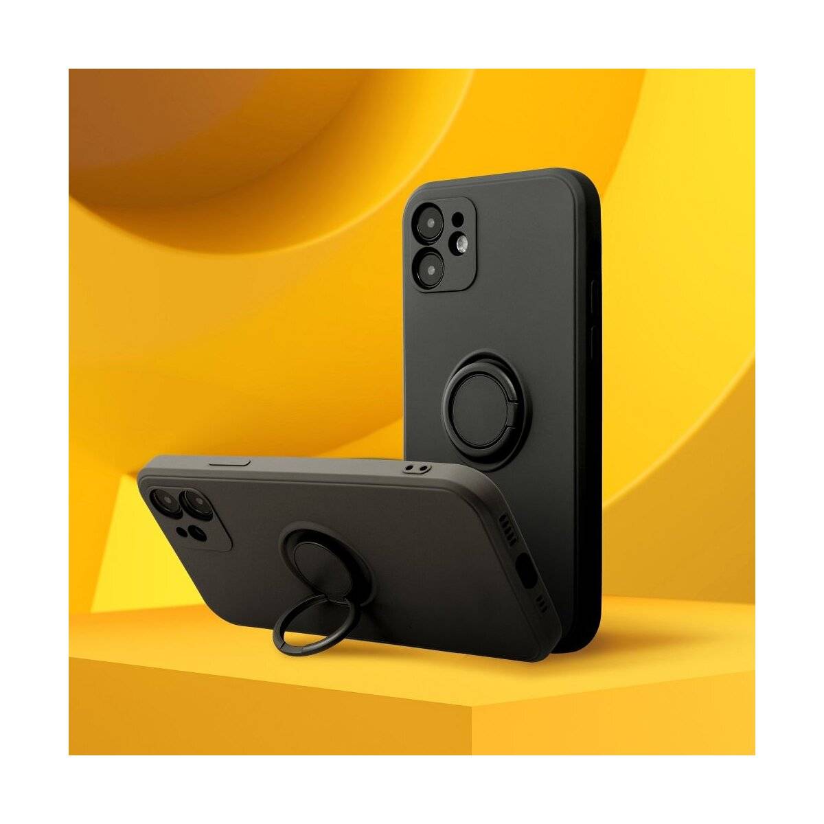 Silikon Ring Hülle für XIAOMI Redmi Note 15 Pro 5G Schwarz Handyhülle Stoßfest