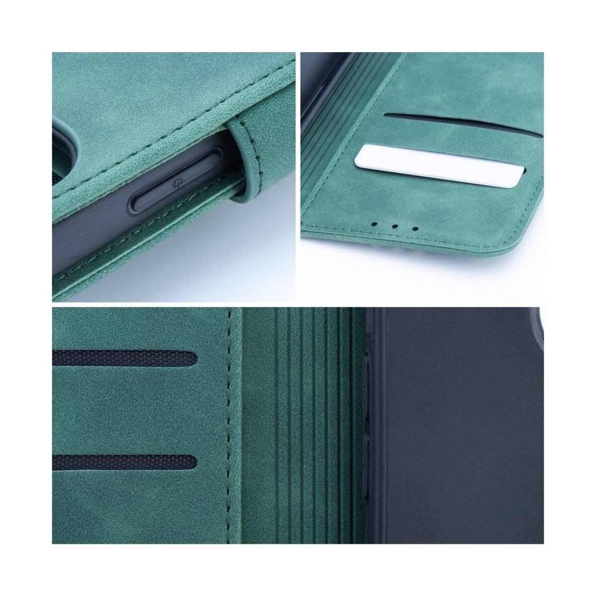 Tender Leder Tasche für XIAOMI Redmi Note 15 5G Grün Handyhülle Rundum