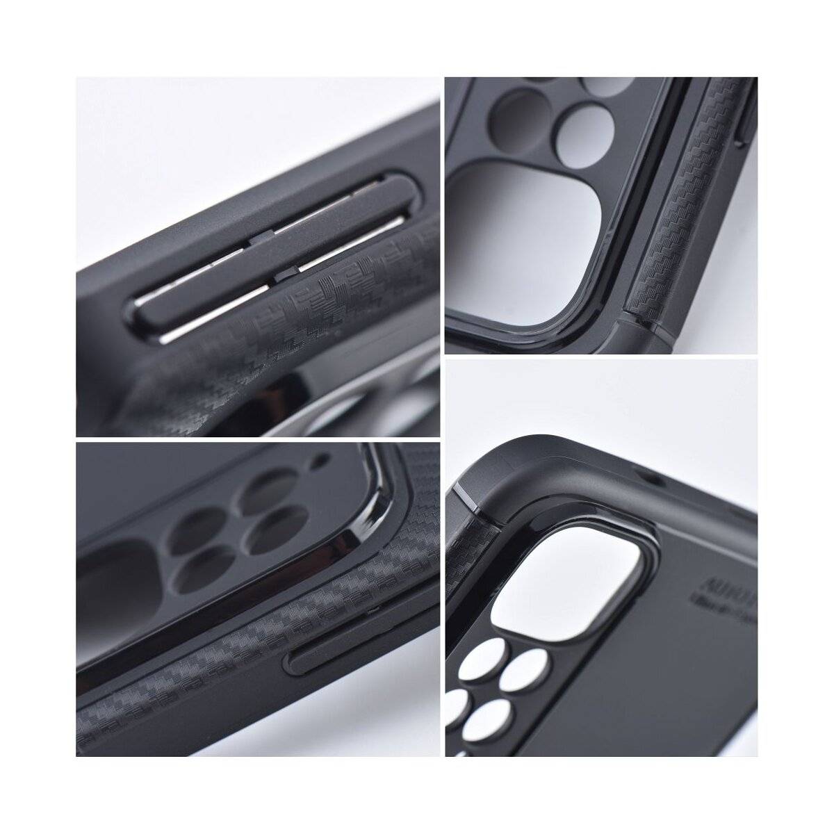 Carbon Premium Hülle für XIAOMI Redmi Note 15 5G Schwarz Handyhülle Stoßfest