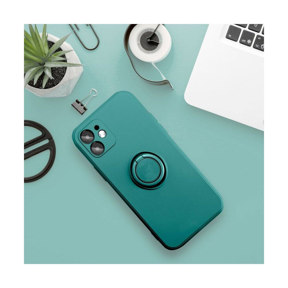 Silikon Ring Hülle für XIAOMI Redmi Note 15 Pro 5G Grün Handyhülle Stoßfest