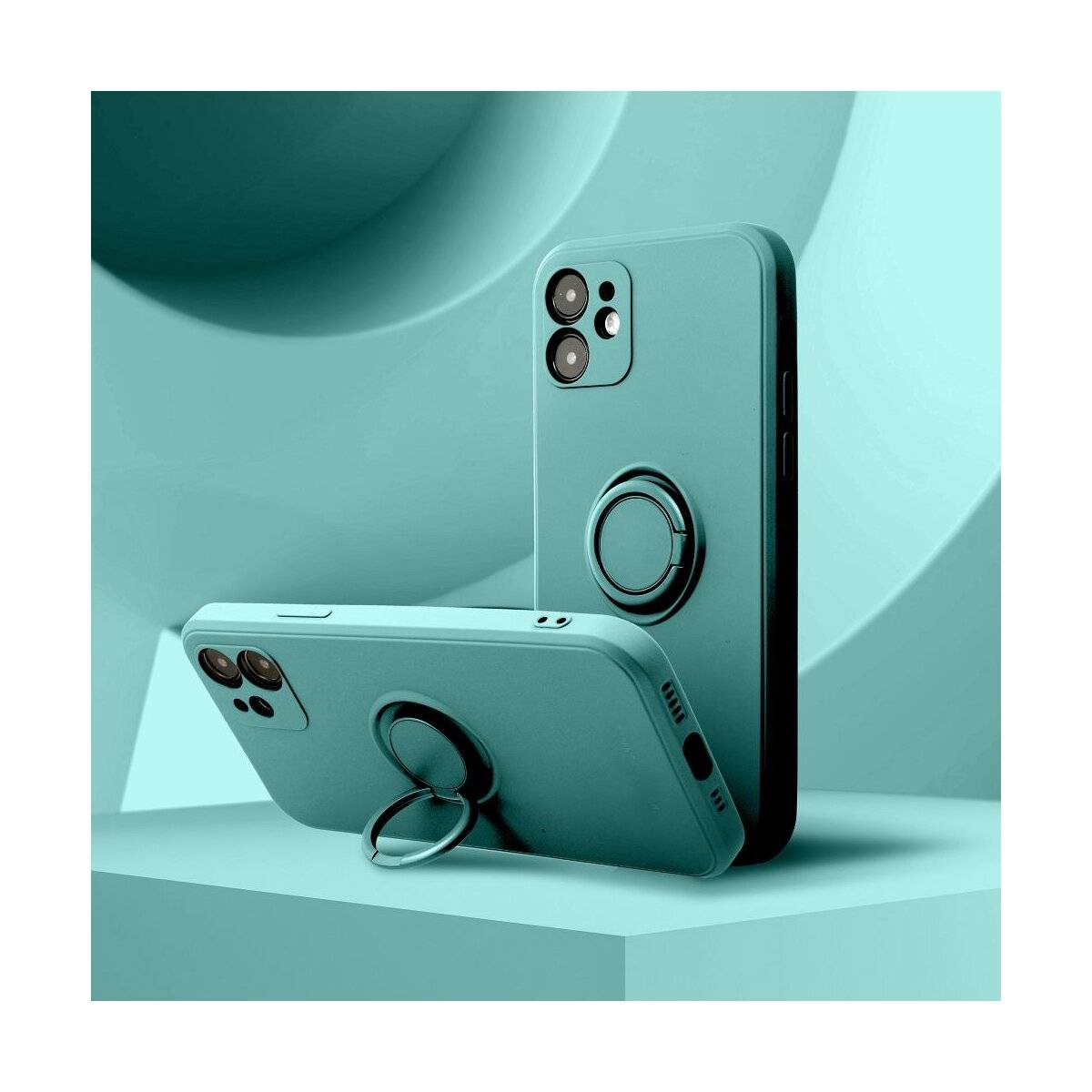 Silikon Ring Hülle für XIAOMI Redmi Note 15 Pro 5G Grün Handyhülle Stoßfest