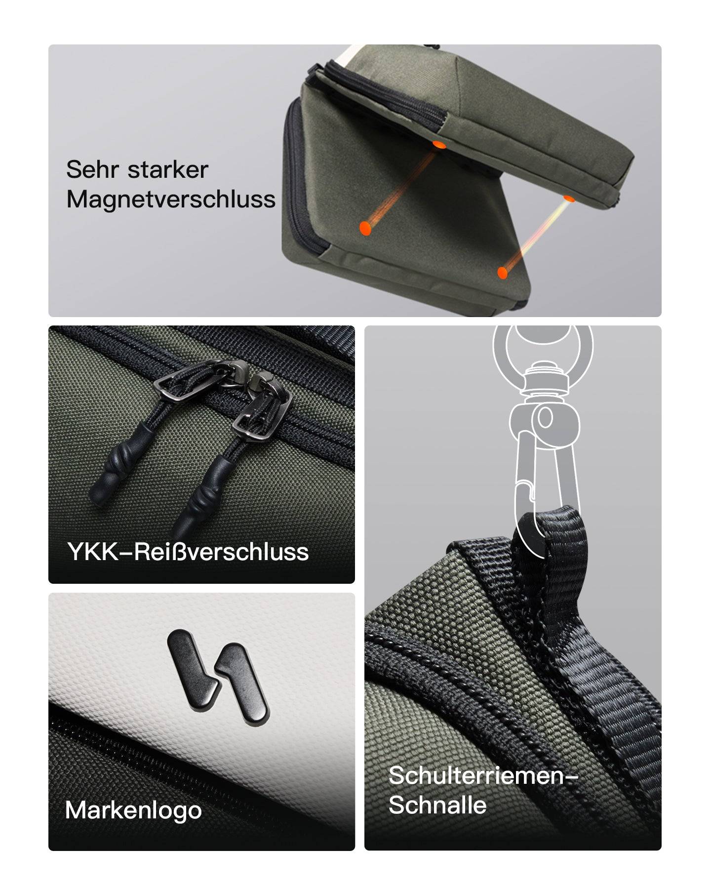Inateck Multifunktionale Kabeltasche Olive[ABM34_OLIVE]