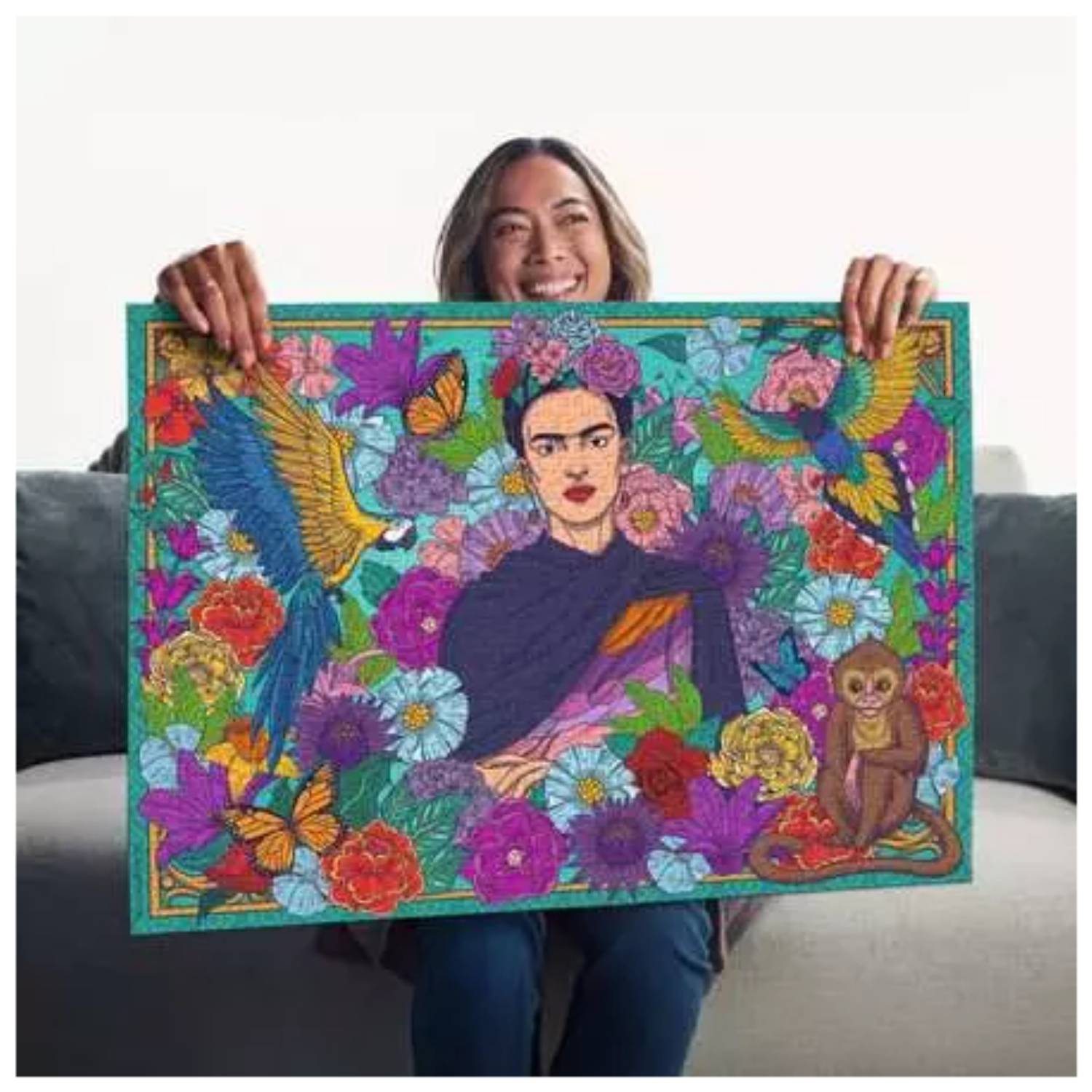 Ravensburger Frida Kahlo's Paradies: Papageien, Affen und Blüten, 1000 Stück(e), Kunst, 14 Jahr(e)