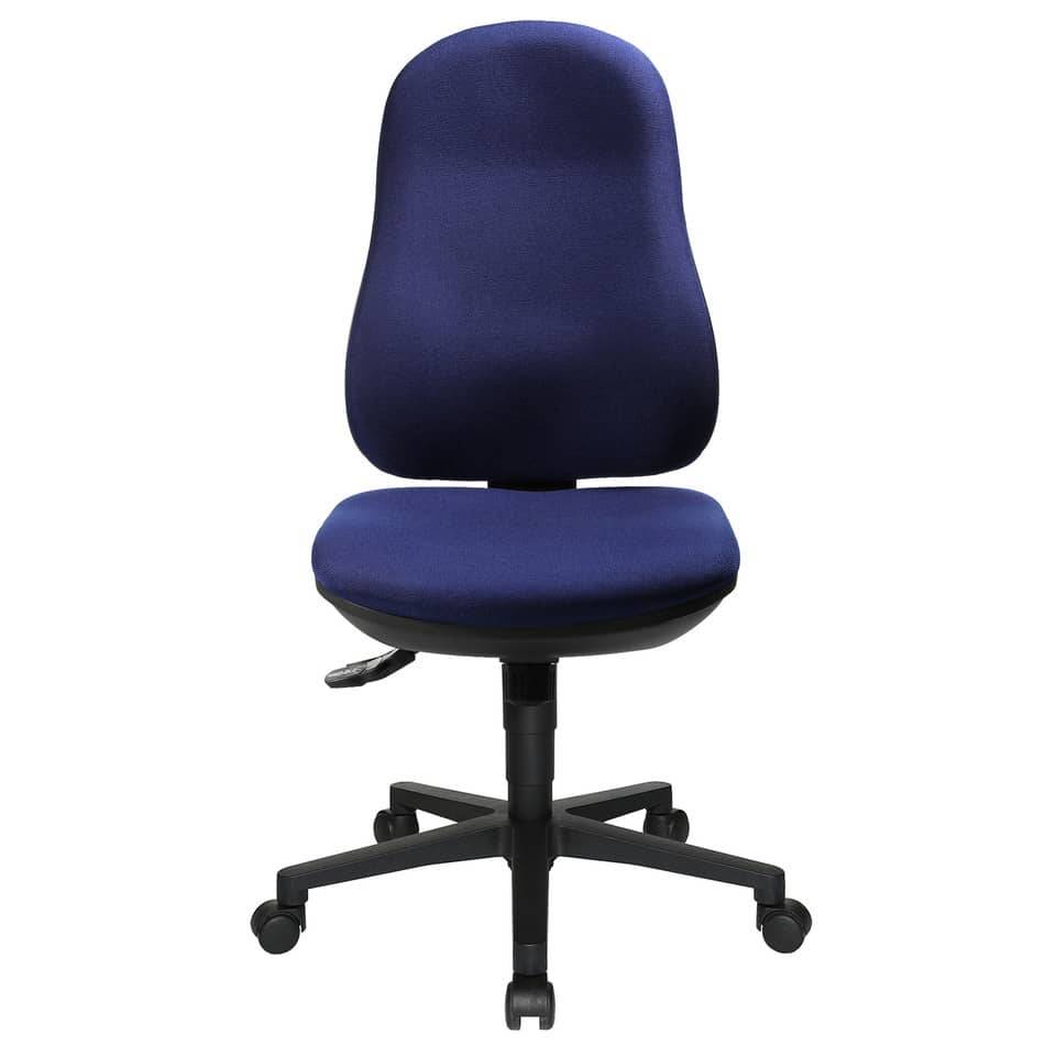 Bürodrehstuhl Support SY ohne Armlehnen - royalblau Sicherheitsdoppelrollen für.