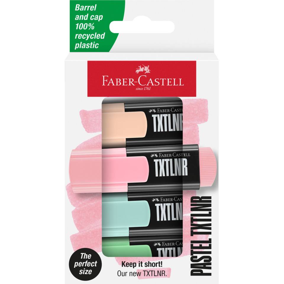 FABER-CASTELL - Textmarker TXTLNR Pastell 4er Kartonetui