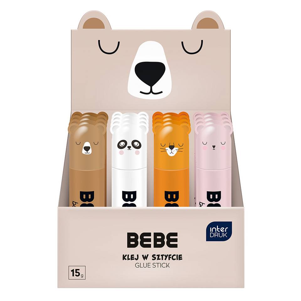 Klebestift BEBE Friends, 15g, 16 Stück, sortiert INTERDRUK I12419