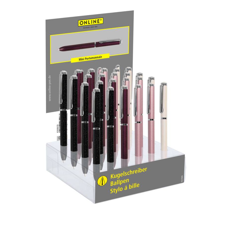 Kugelschreiber Mini Crystal Portemonna, sortiert ONLINE 43041/24
