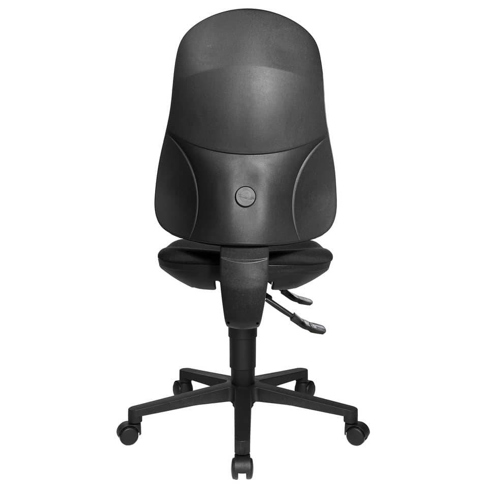 Bürodrehstuhl Support SY ohne Armlehnen - schwarz Sicherheitsdoppelrollen für al.