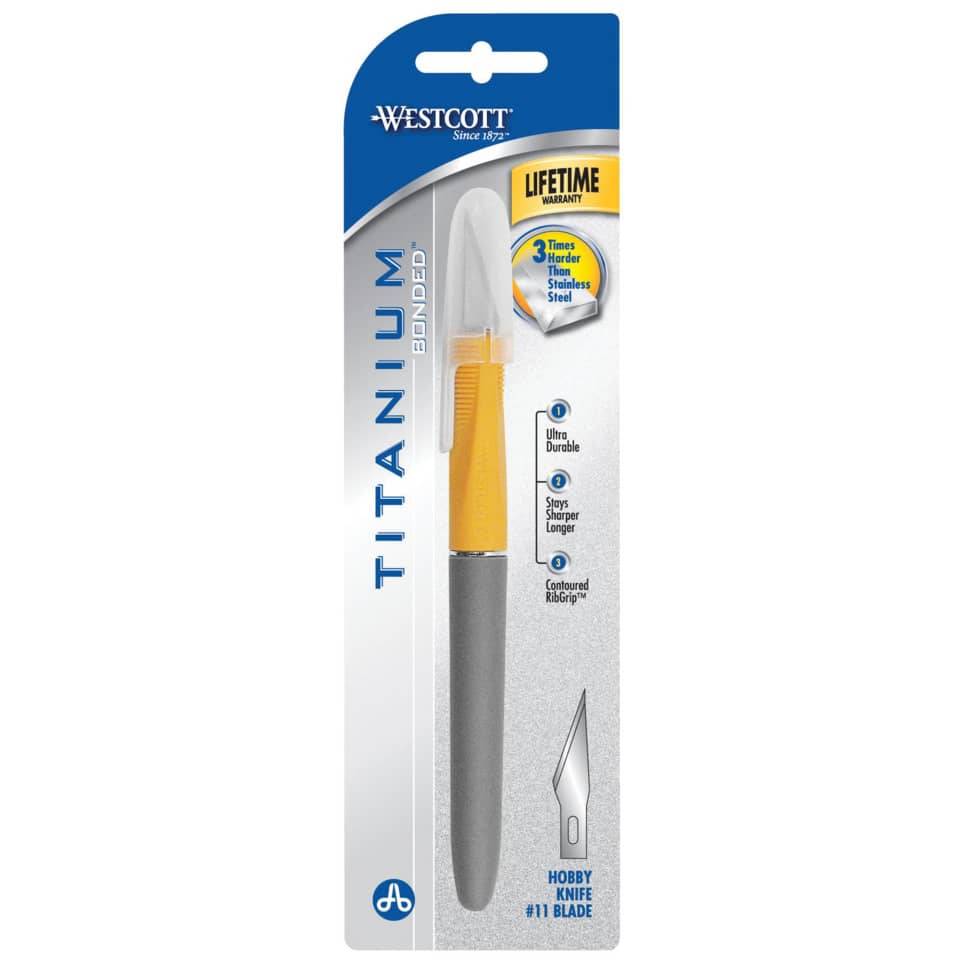 Skalpellmesser Titanium grau/gelb WESTCOTT E-30403 00