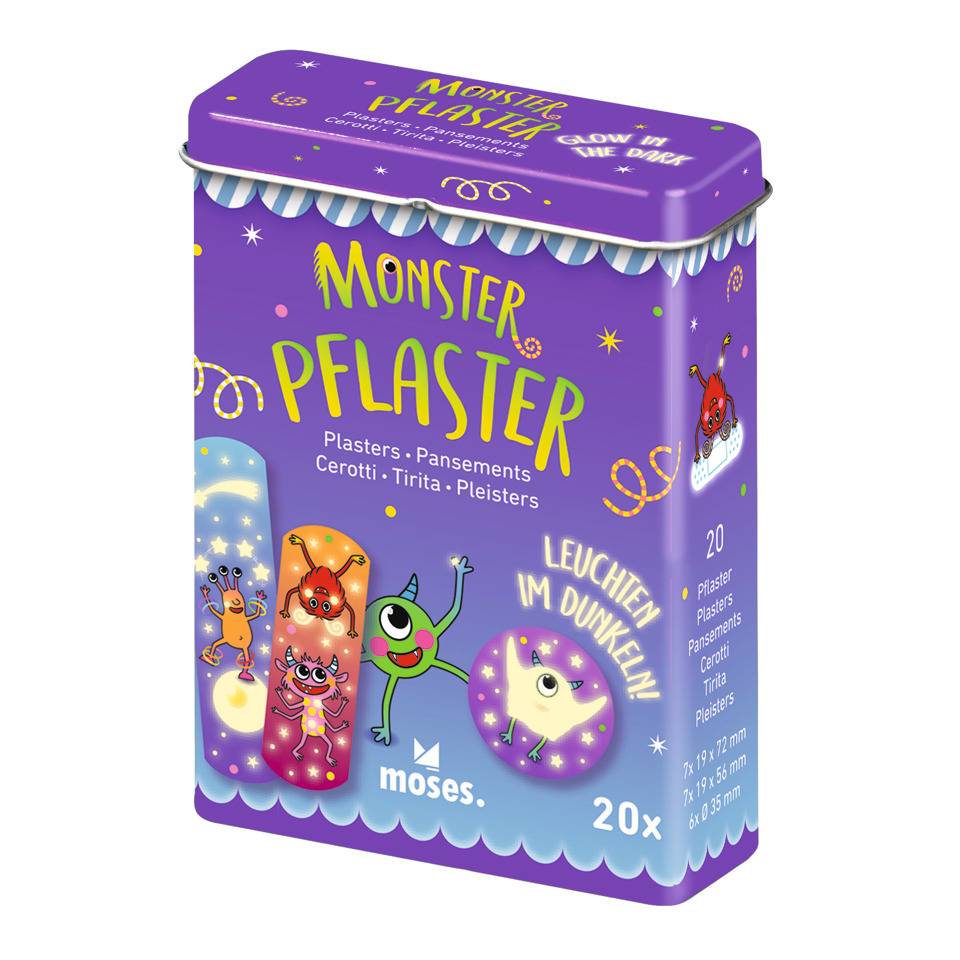 Pflaster Monster nachtleuchtend, 20 Stück MOSES 38271