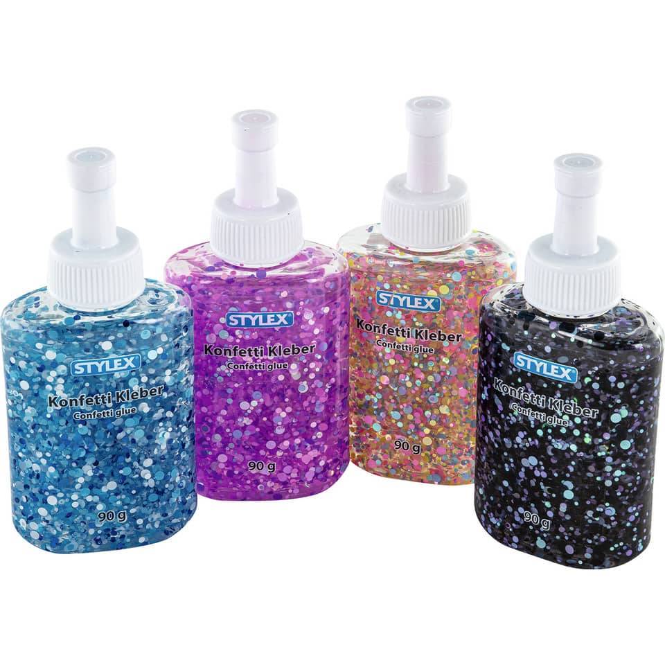 Konfetti-Kleber, 90 g Flasche STYLEX 23383