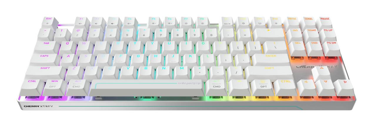 CHERRY XTRFY MX 8.2 Wireless Tastatur RGB DE MX Silb TKL 80% Eingabe / Ausgabe Mäuse &amp; Tastaturen