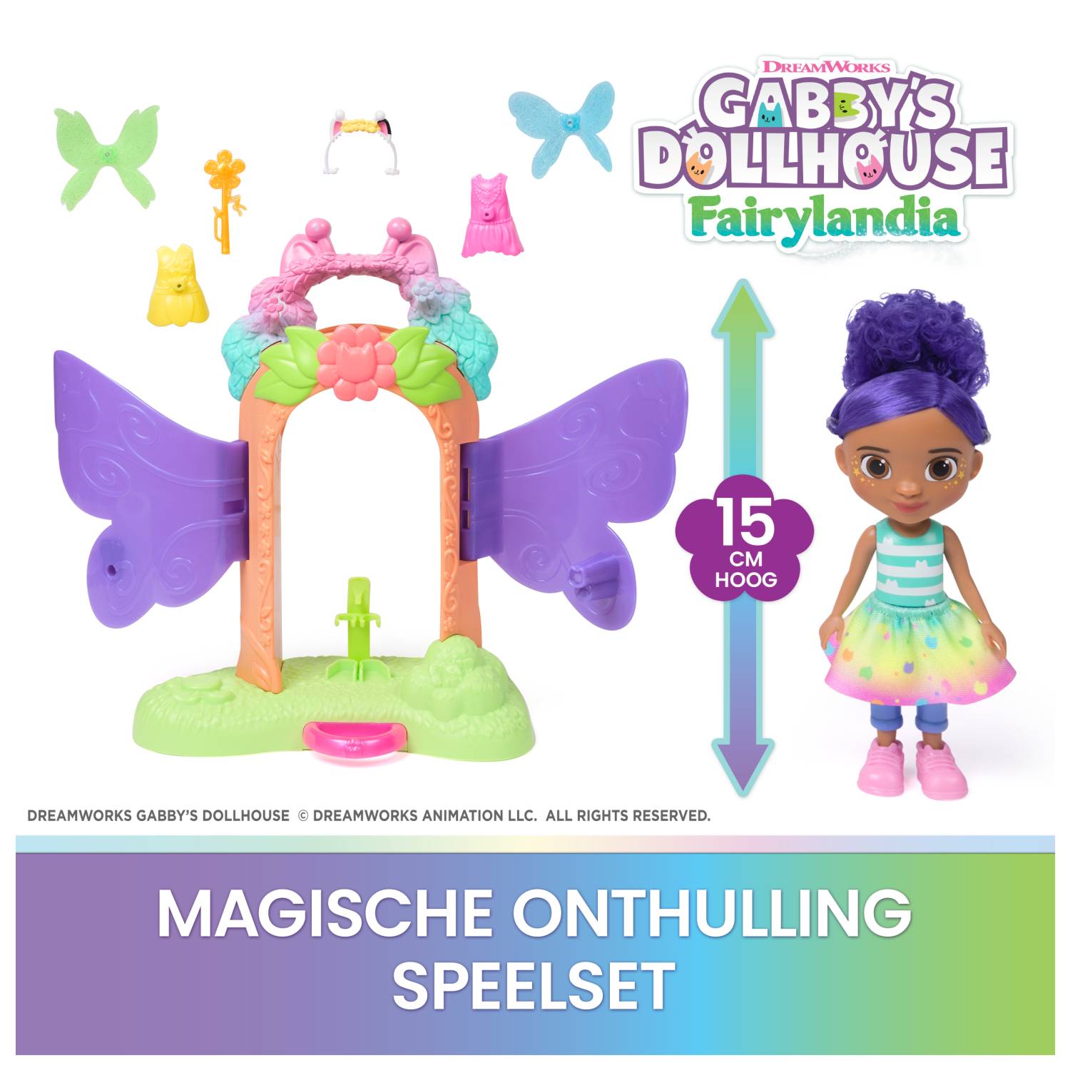 Spin Master Gabby's Dollhouse - Fairylandia - Magisches Feen-Verwandlung Spielset für Kinder ab 3 Jahren, 910 g