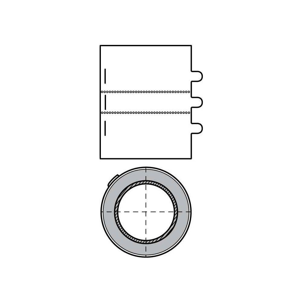 Walraven Pacifyre Brandschutzmanschette MK II 40mm, für brennbare Rohre und gedämmte Mehrschichtverbundrohren