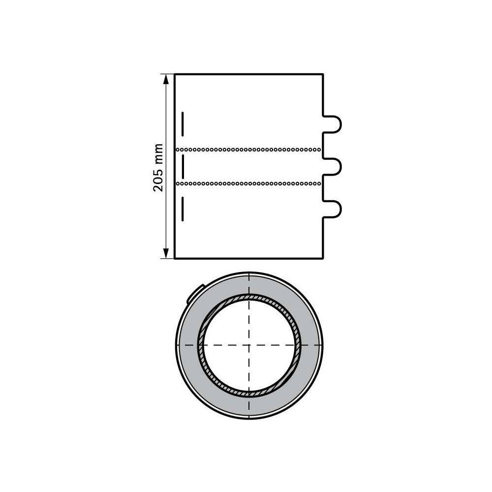 Walraven Pacifyre Brandschutzmanschette MK II 40mm, für brennbare Rohre und gedämmte Mehrschichtverbundrohren