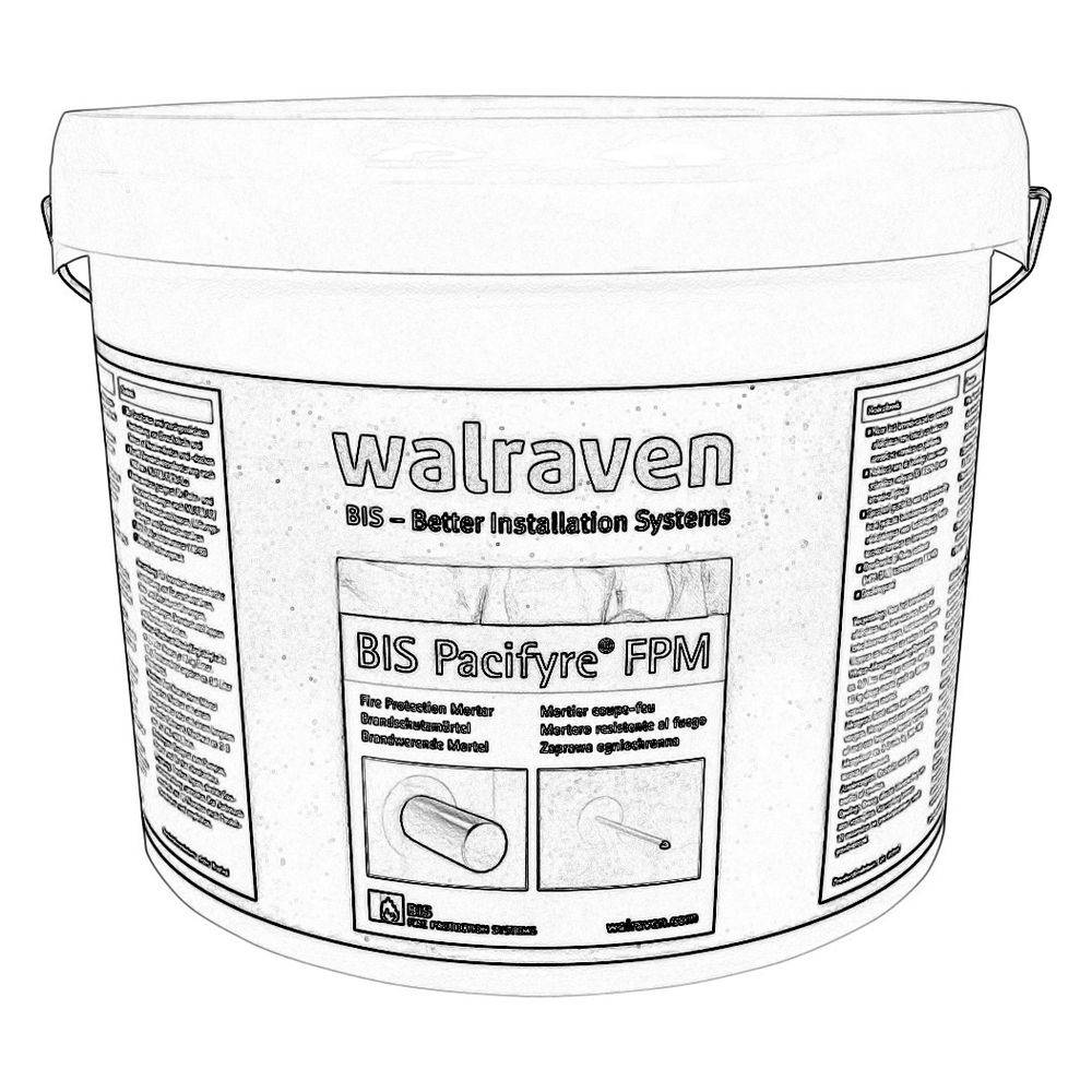 WALRAVEN Brandschutzmörtel Pacifyre FPM Mörtelpulver (A1 bzw. MG III) 15 kg