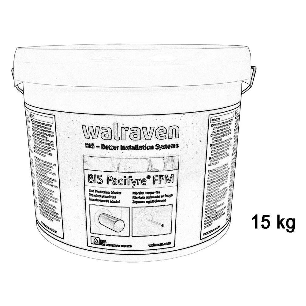 WALRAVEN Brandschutzmörtel Pacifyre FPM Mörtelpulver (A1 bzw. MG III) 15 kg