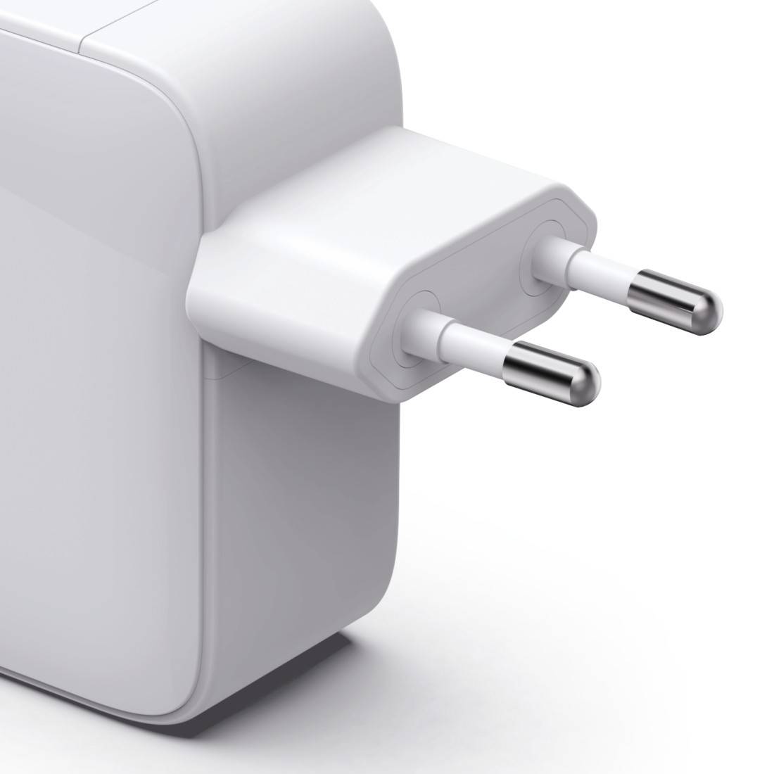 hama 00201956 Schnellladegerät, GaN, 2x USB-C, ausziehbares Ladekabel, PD, 30 W, Weiß