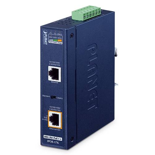 Single-Port 10Gbps 802.3bt PoE++ Injector 95 Watts