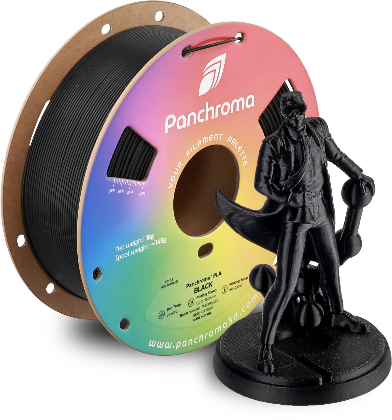 Polymaker Panchroma™ PLA Black, 1,75 mm / 1000 g