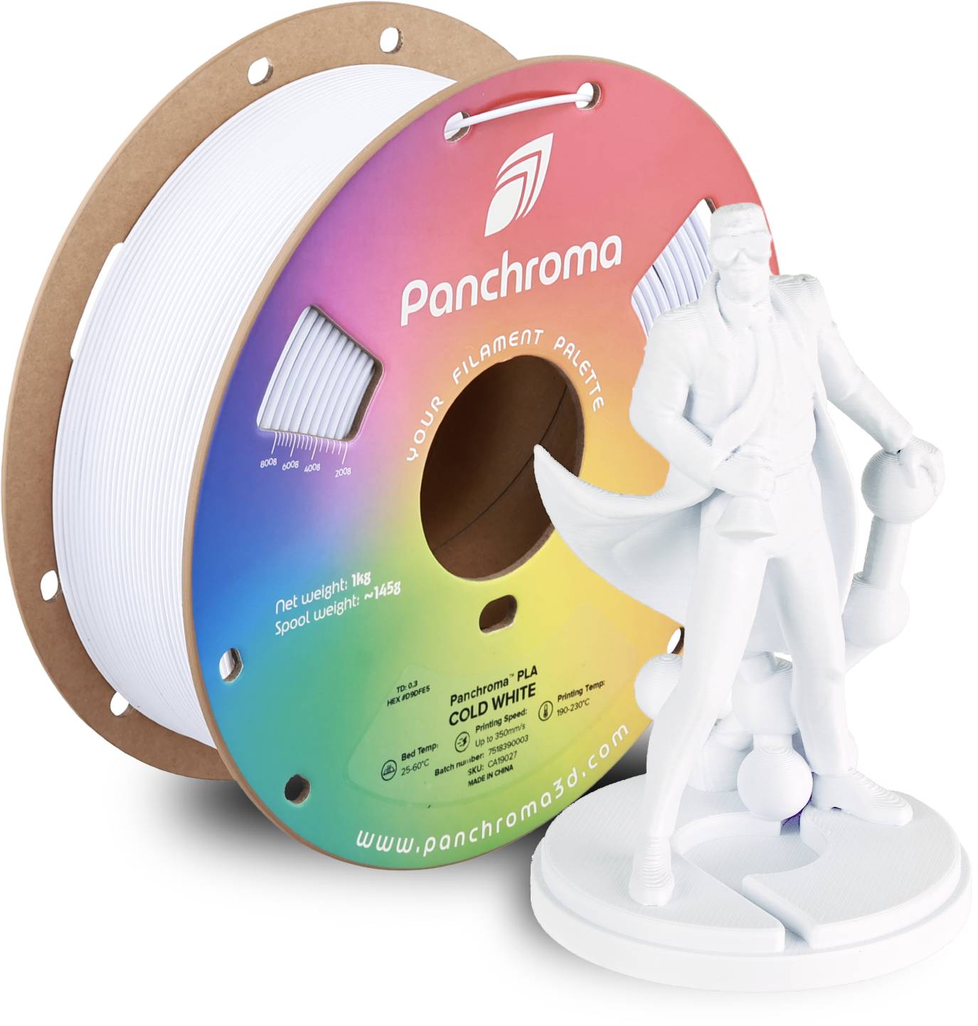 Polymaker Panchroma™ PLA Cold White, 1,75 mm / 1000 g