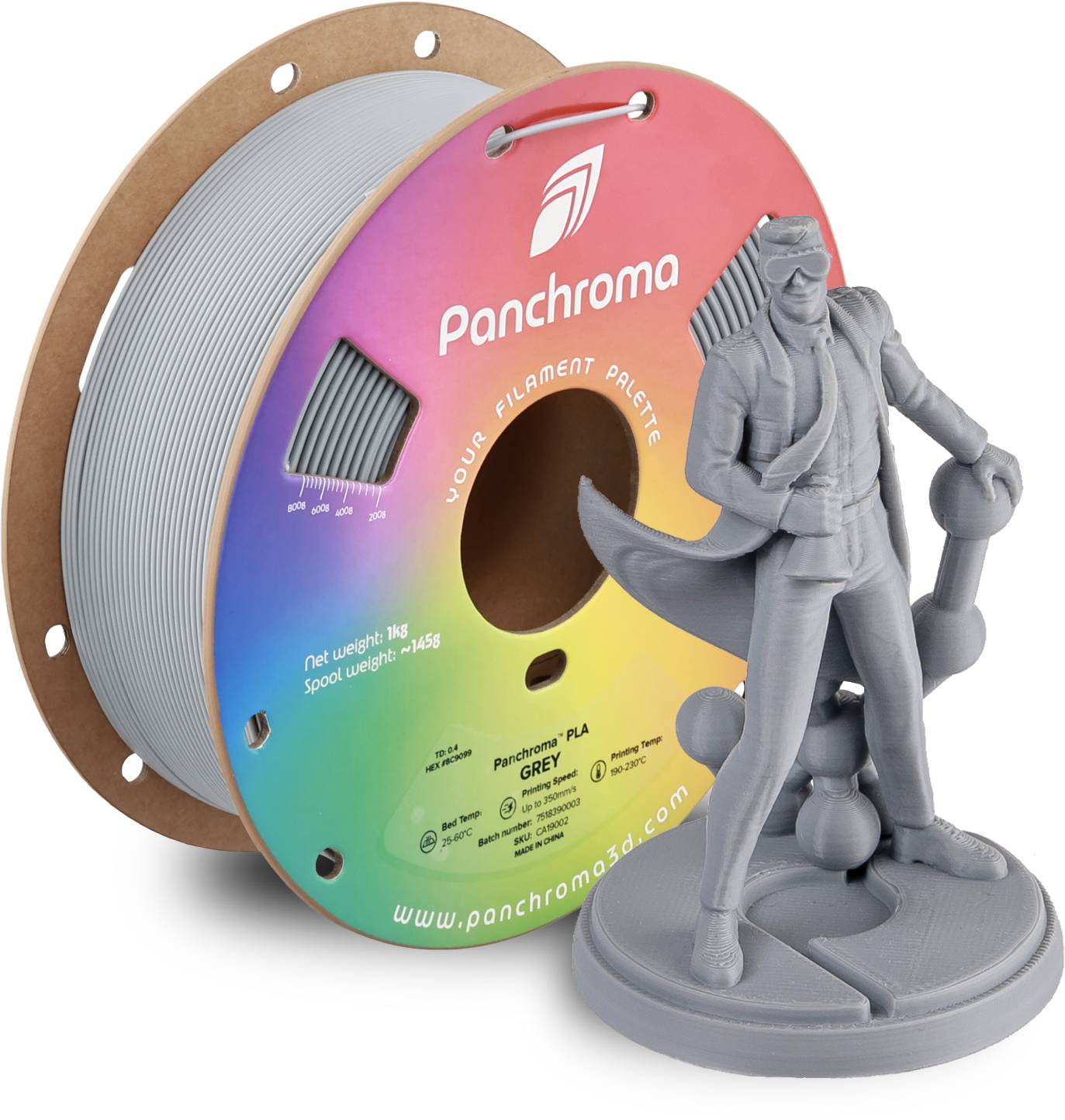 Polymaker Panchroma™ PLA Grey, 1,75 mm / 1000 g