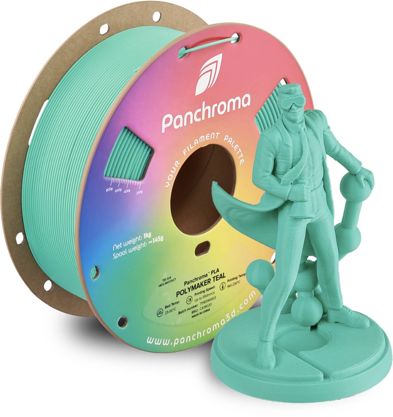 Polymaker Panchroma™ PLA Teal, 1,75 mm / 1000 g