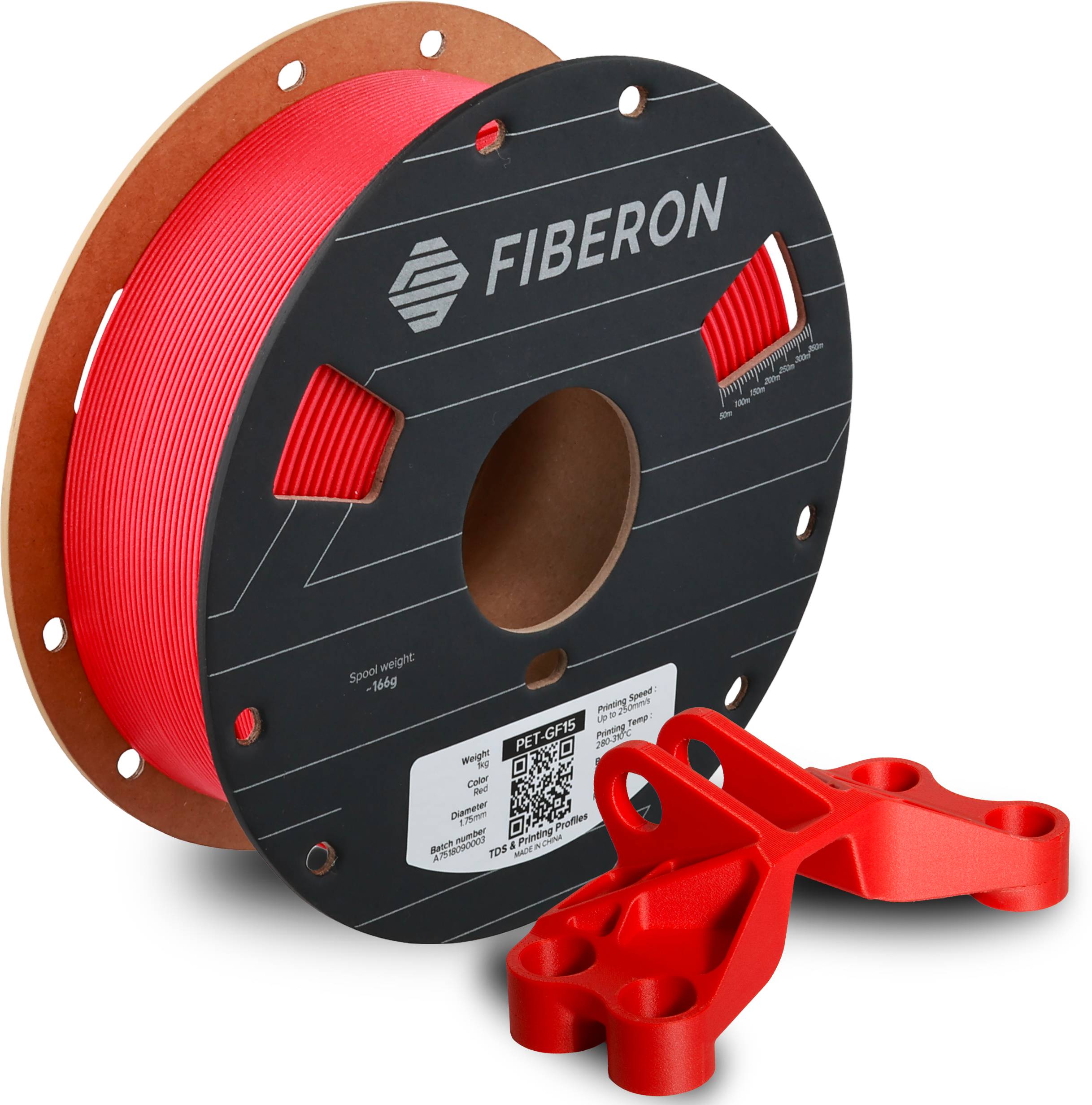 Polymaker Fiberon™ PET-GF15 Red, 1,75 mm / 1000 g