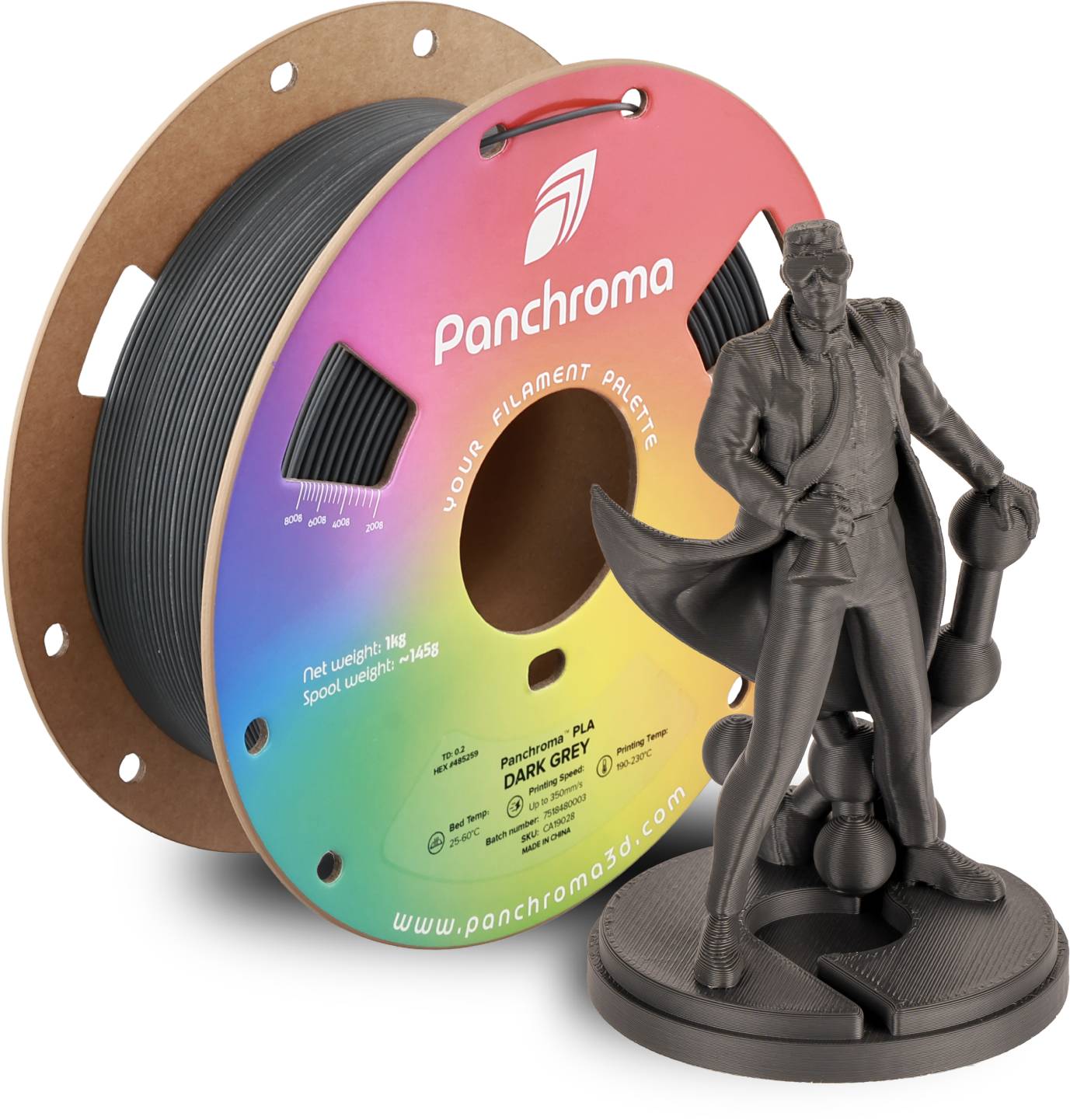Polymaker Panchroma™ PLA Dark Grey, 1,75 mm / 1000 g